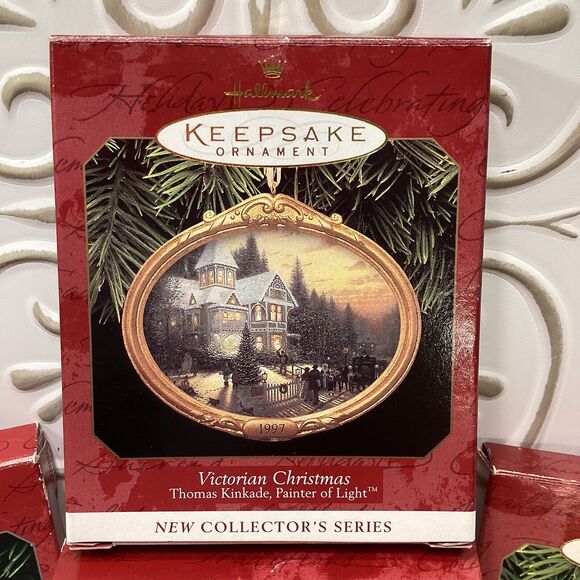 Hallmark Thomas Kinkade Christmas Ornament Collection Four Boxed Decorations - Picture 5 of 16